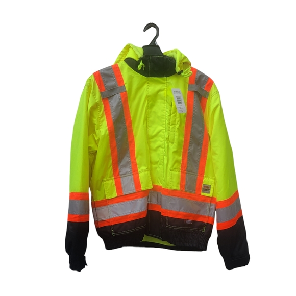 Work King by Tough Duck S413 Class 3 HiVis 3-in-1 Bomber Jacket Large - Picture 4 of 15